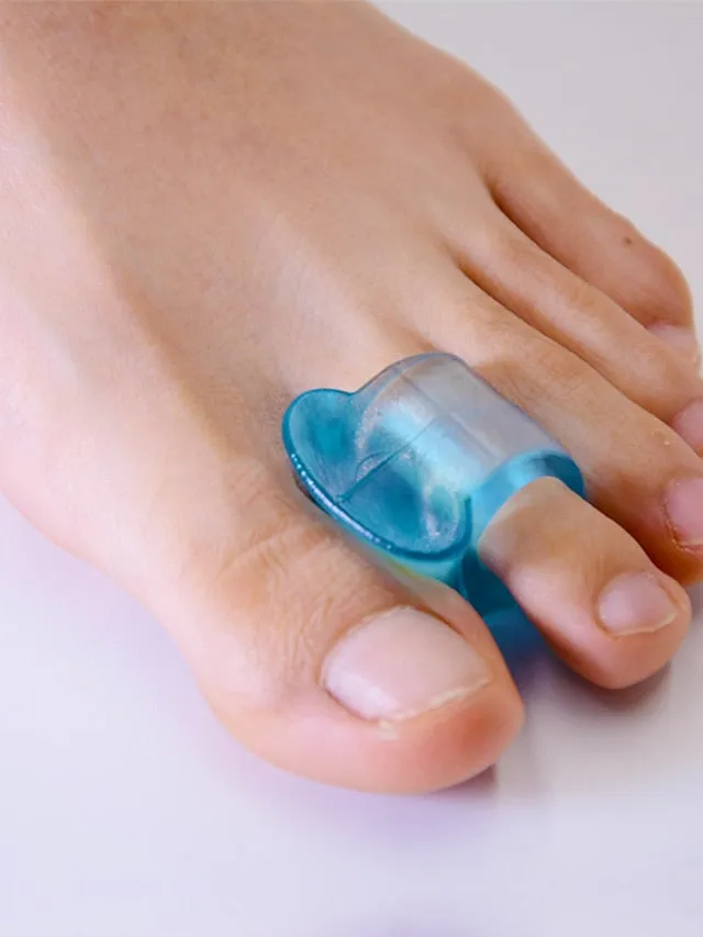 1 Pair Blue Soft Silicone Gel Toe Separator Hallux Valgus Bunion Spacers Thumb Corrector Foot Care Tool