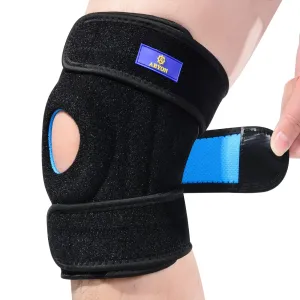 ABYON Plus Size Knee Braces for Meniscus Tears with Side Stabilizers for Men and Women Knee Pain,Relieves ACL, LCL, MCL Tendonitis, Arthritis Pain,or Joint Pain Relief.Non Slip Knee Support with Adjustable Straps XX-Large Black