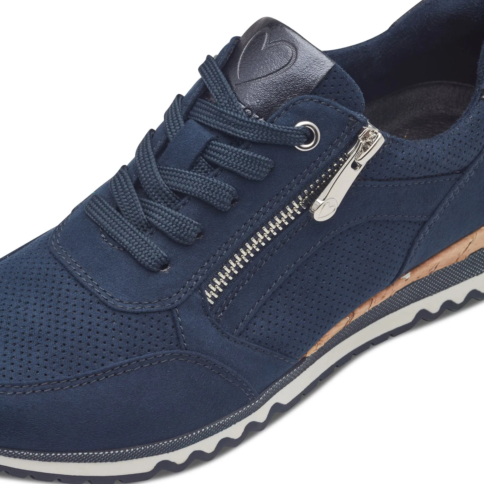 Amelia Cork Trim  Trainer - Navy
