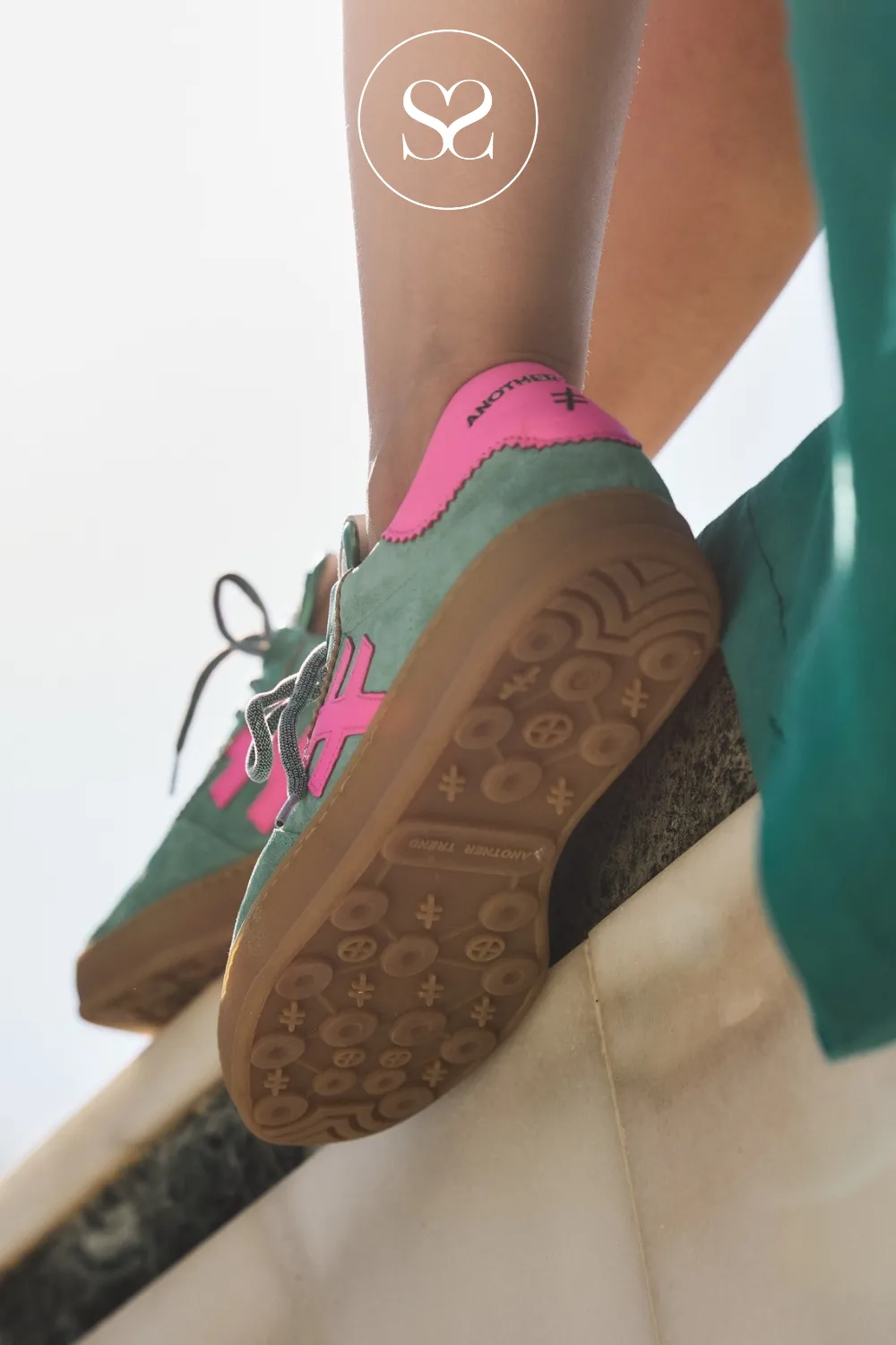 ANOTHER TREND ICONIC A0321162 GREEN TRAINERS