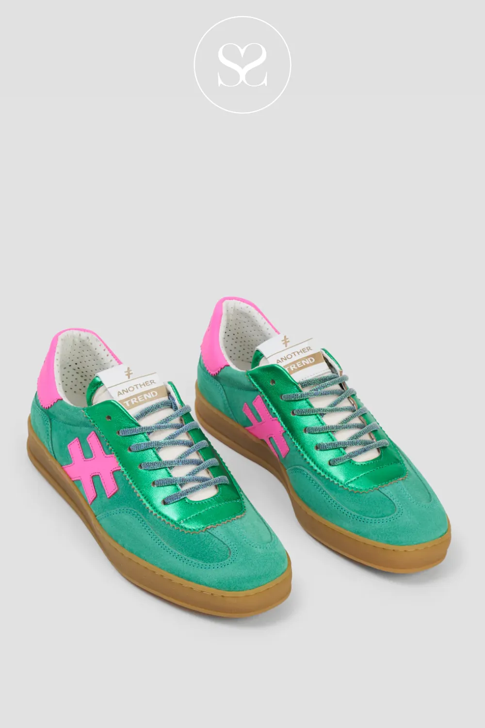 ANOTHER TREND ICONIC A0321162 GREEN TRAINERS