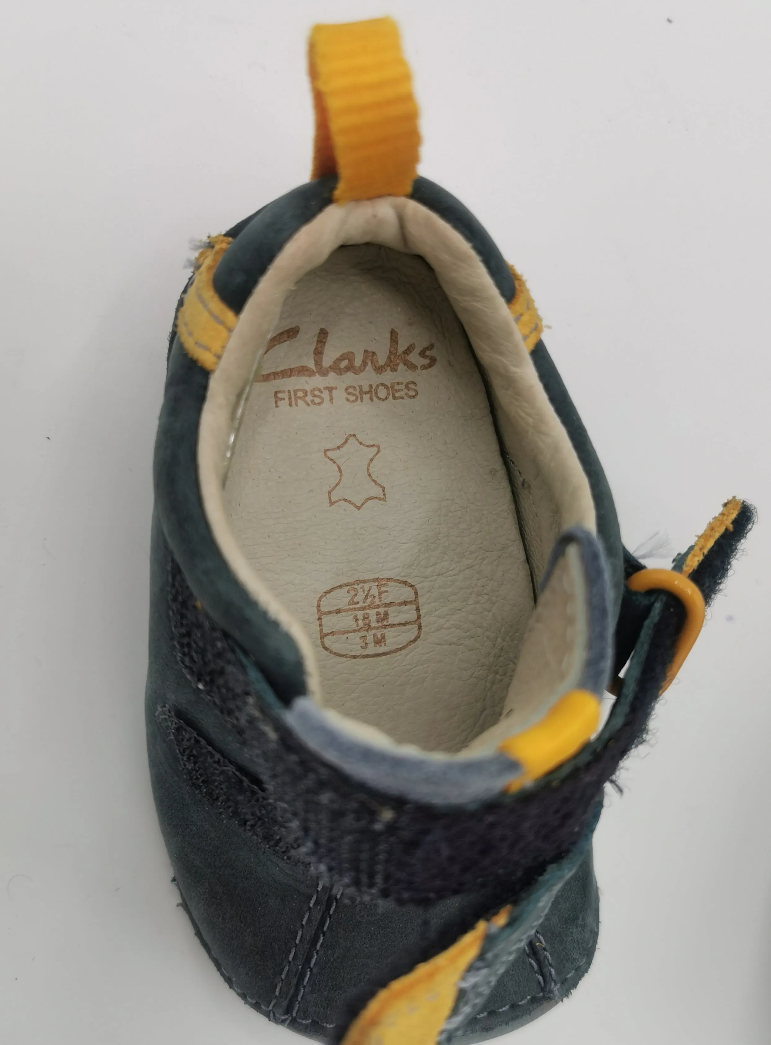BABY BOY SIZE 2.5 (3/6 MONTHS) - CLARK'S, Infant Walking Shoes EUC B59