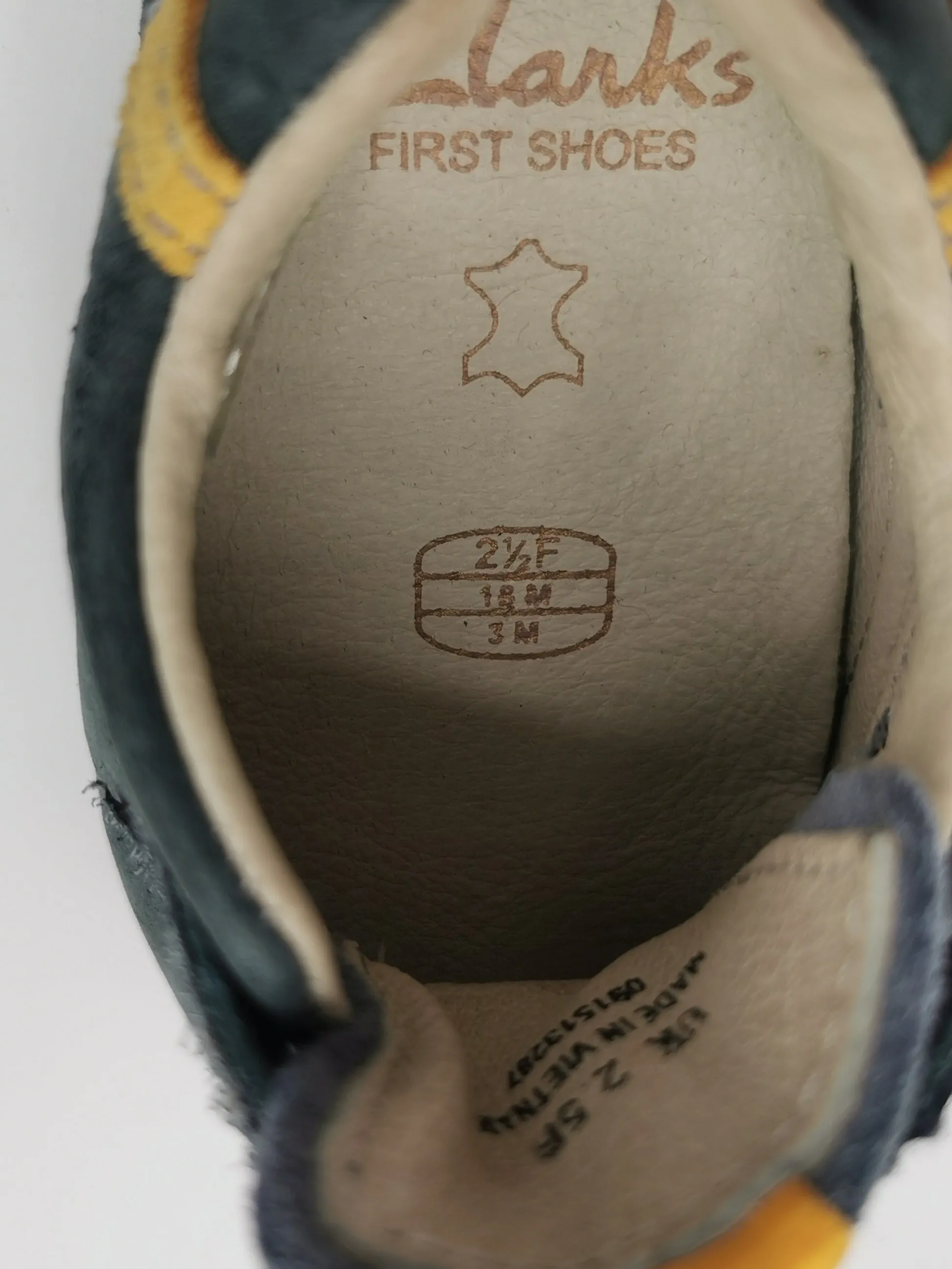 BABY BOY SIZE 2.5 (3/6 MONTHS) - CLARK'S, Infant Walking Shoes EUC B59