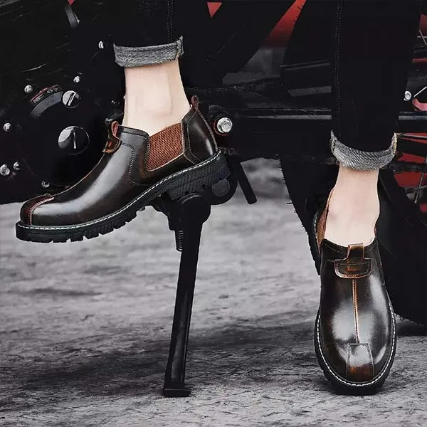 Bottine Vintage en Cuir Classique