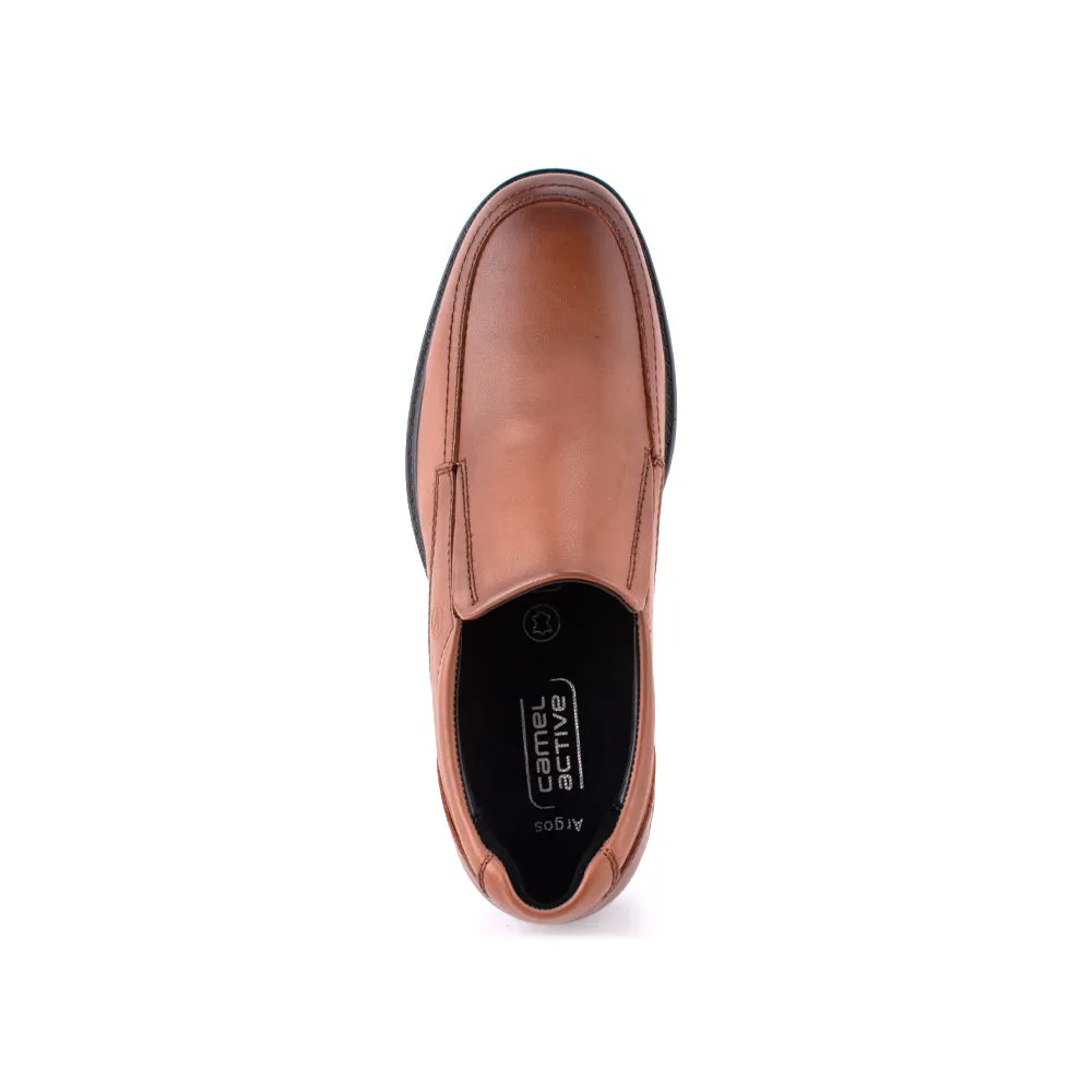 camel active Leather Elegant Slip On Formal Shoes Men Dark Brown ARGOS 802402-BE2SV-32