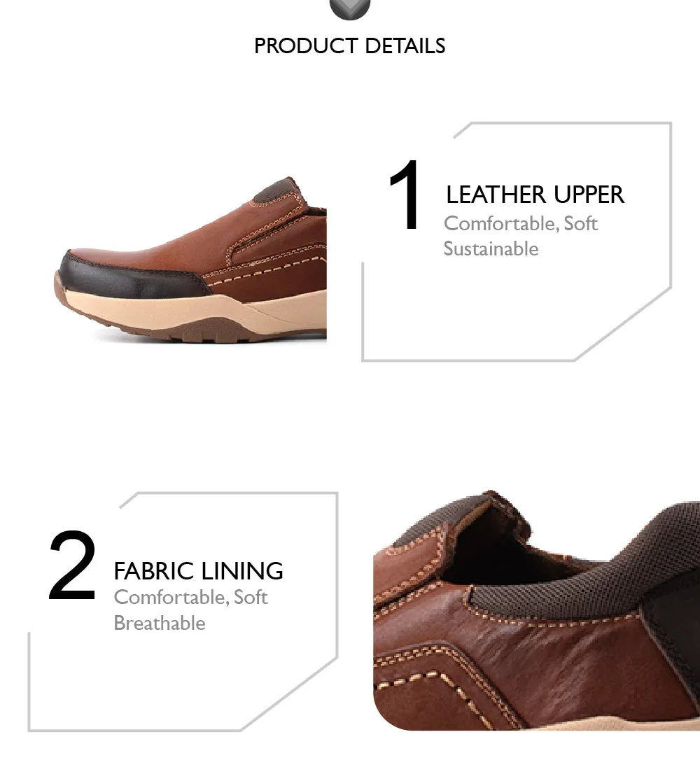 camel active Leather Slip On Shoes Men Brown VALON 852369-RS1-3
