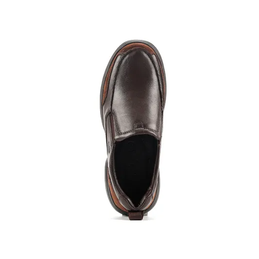 camel active  Leather Slip On Shoes Men Dark Coffee PEDRIX-852508-TE1-35