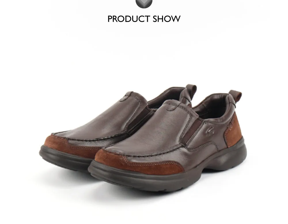 camel active  Leather Slip On Shoes Men Dark Coffee PEDRIX-852508-TE1-35