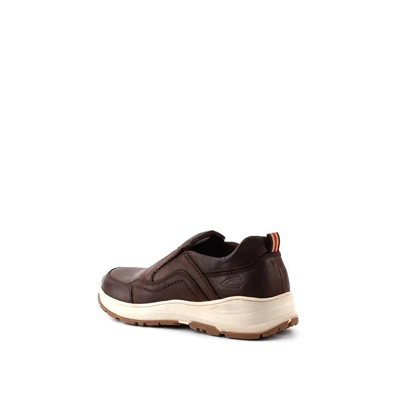 camel active Slip On Shoes With Stitch Detail Men Coffee EDSON 852324-SO1-33