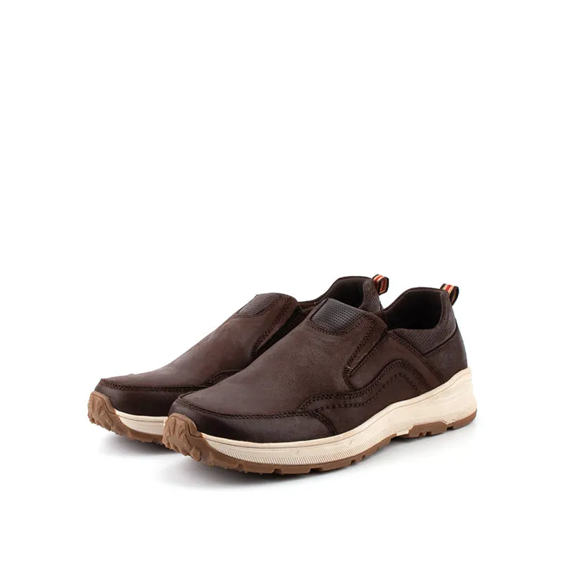 camel active Slip On Shoes With Stitch Detail Men Coffee EDSON 852324-SO1-33