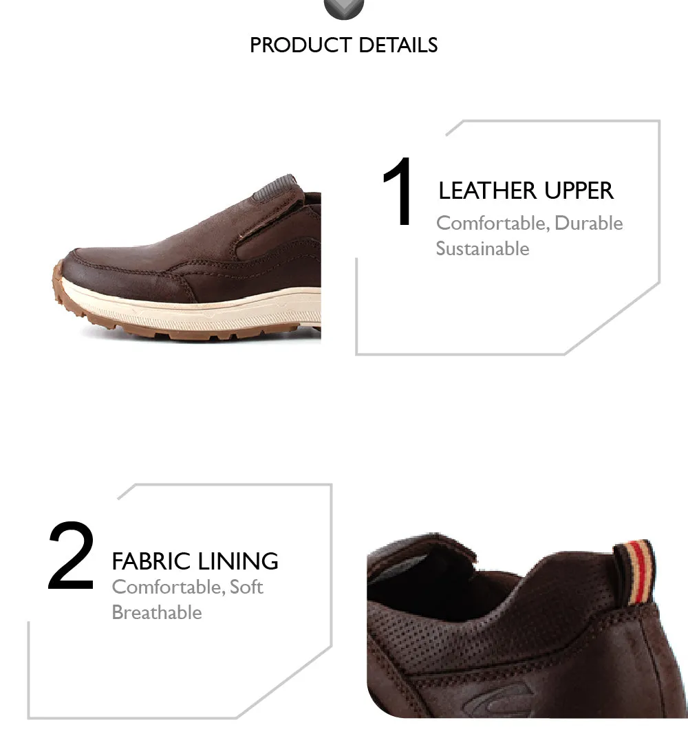 camel active Slip On Shoes With Stitch Detail Men Coffee EDSON 852324-SO1-33