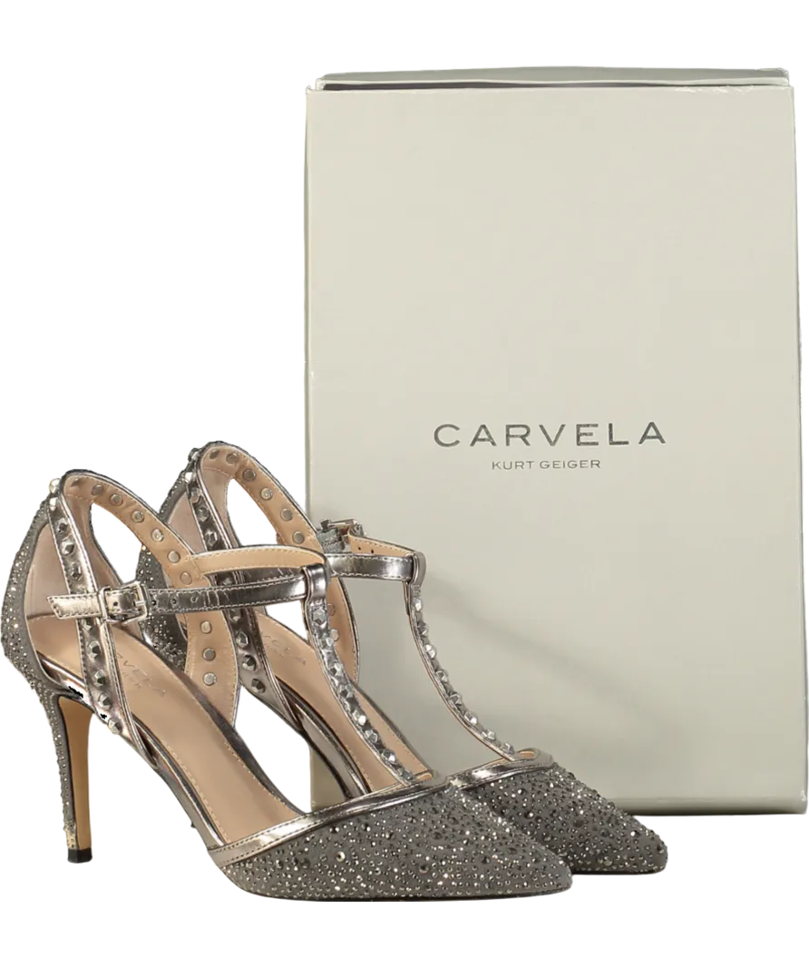 Carvela Grey Kankan Jewel Court Shoes UK 6 EU 39 👠