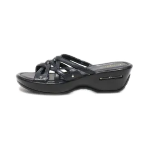 Cole Haan Wedge Shoes Leather Black Colour For Women
