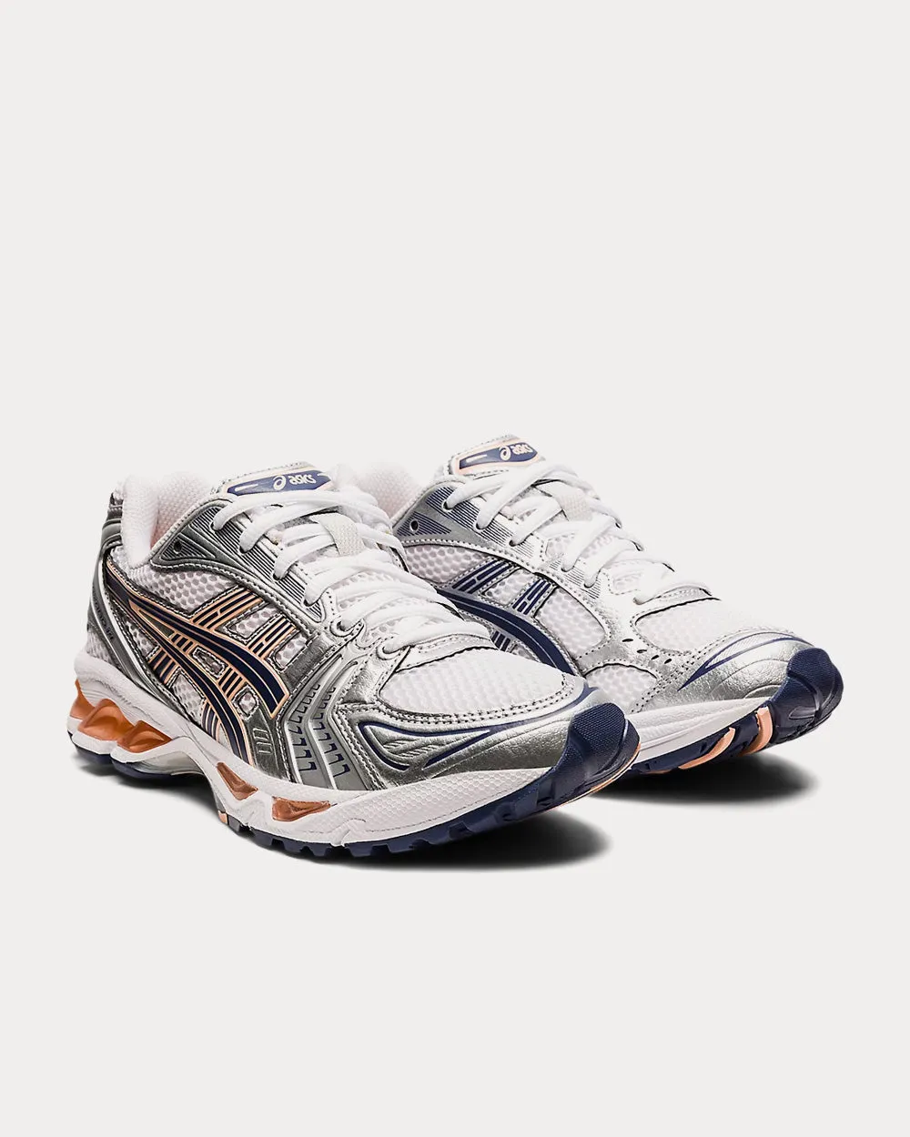 GEL-KAYANO 14 White / Thunder Blue Running Shoes
