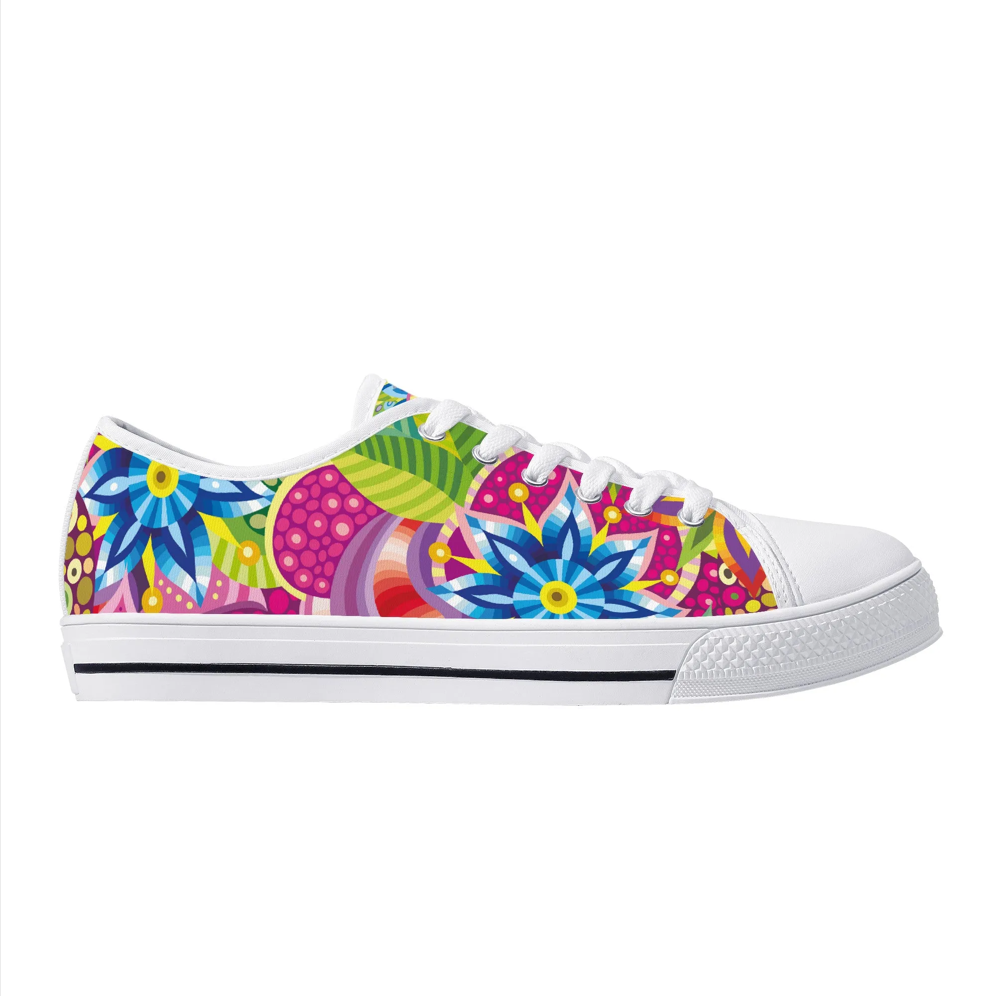 Hippie Summer Floral Canvas Sneakers
