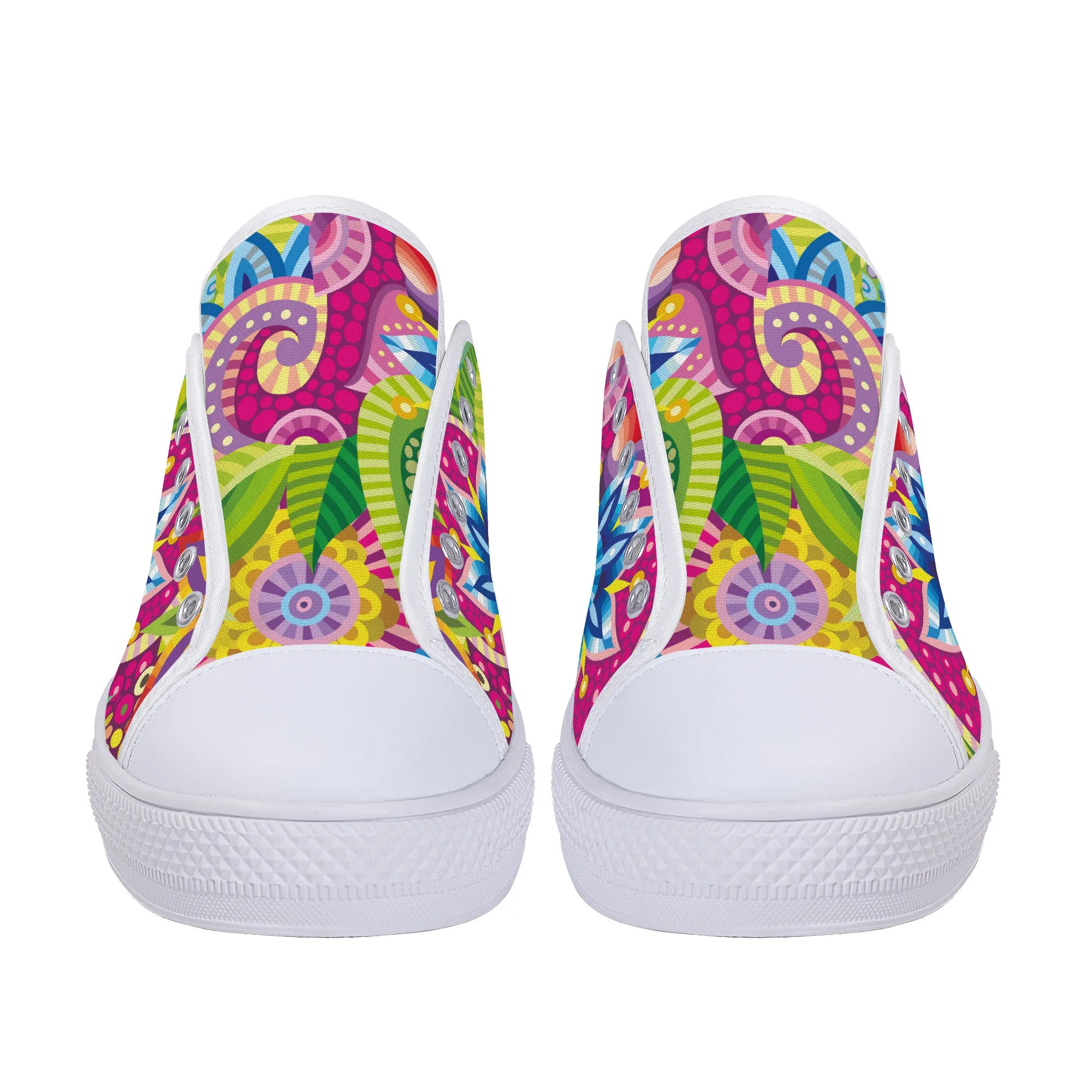 Hippie Summer Floral Canvas Sneakers