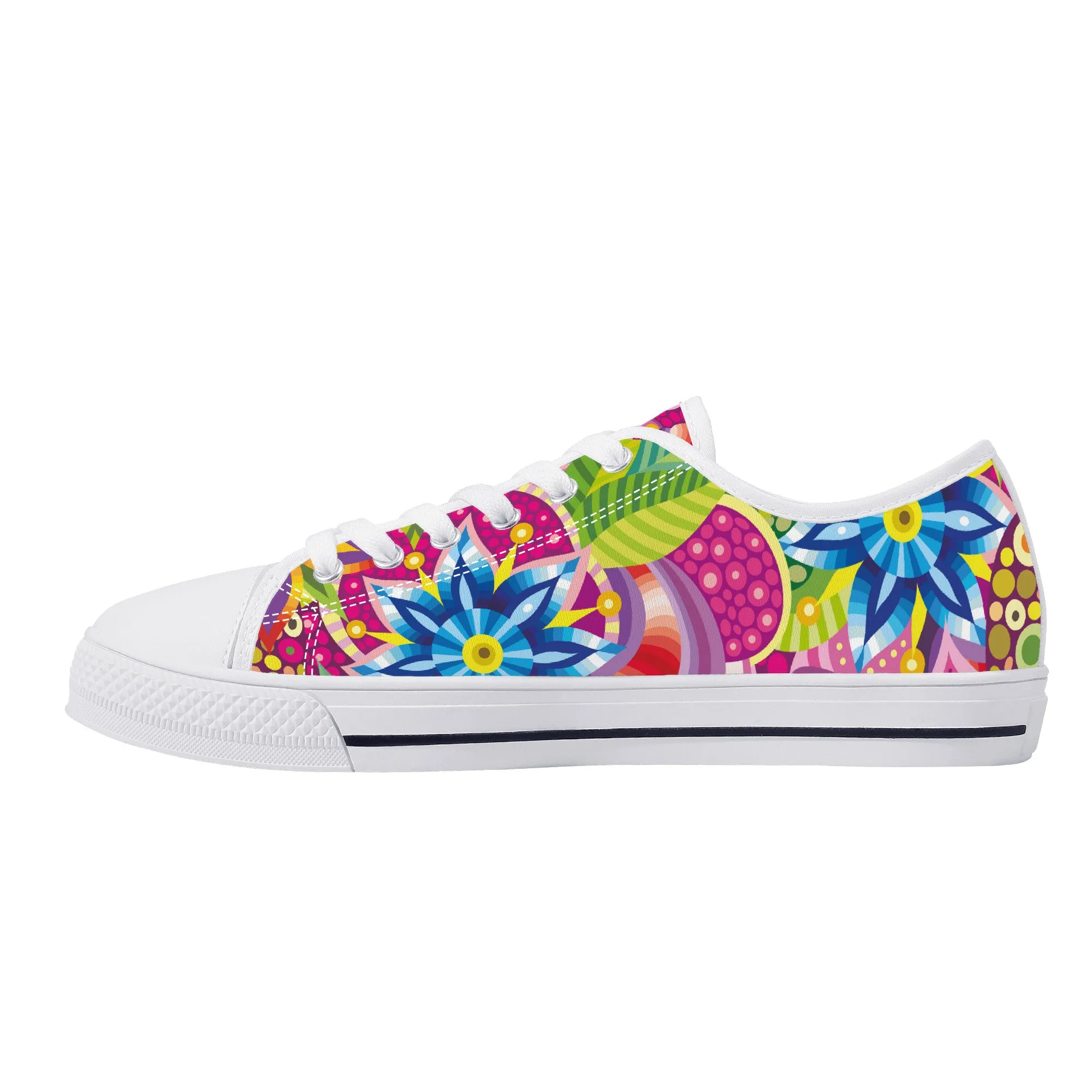 Hippie Summer Floral Canvas Sneakers