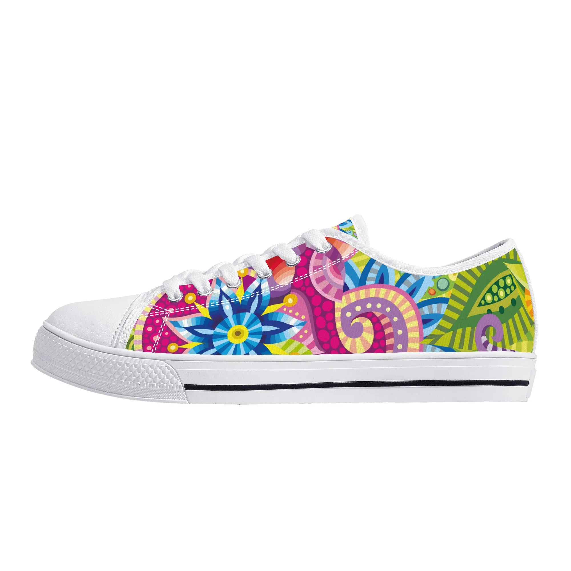 Hippie Summer Floral Canvas Sneakers
