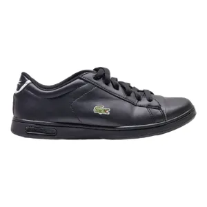 LACOSTE Sneaker Trainers Black Leather Mens UK 5