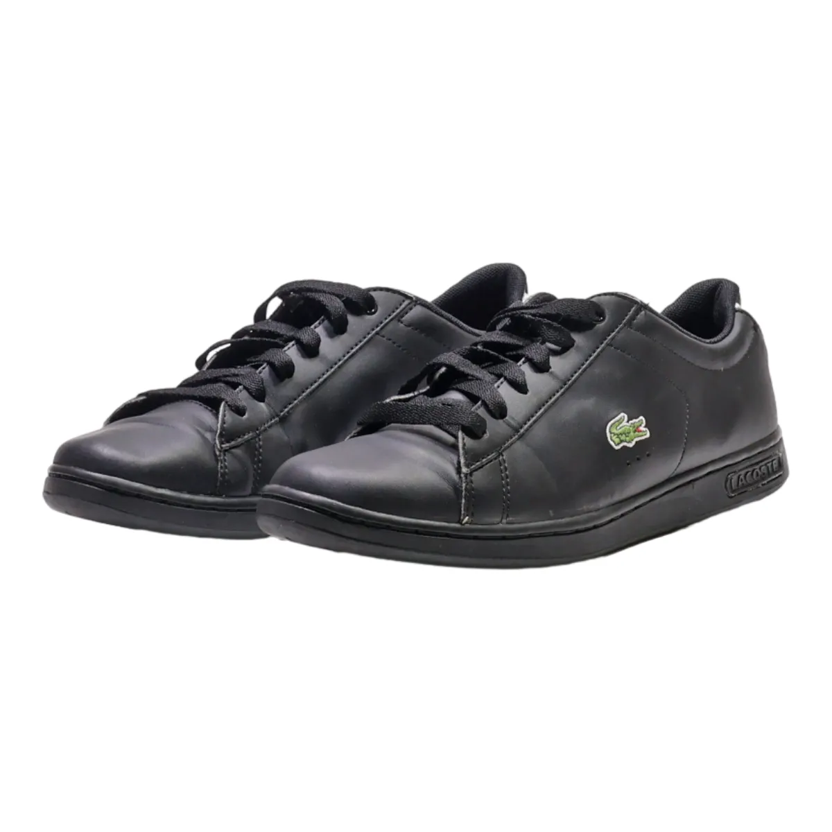 LACOSTE Sneaker Trainers Black Leather Mens UK 5
