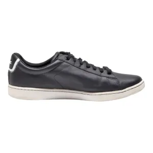 LACOSTE Sneaker Trainers Black Leather Mens UK 9.5