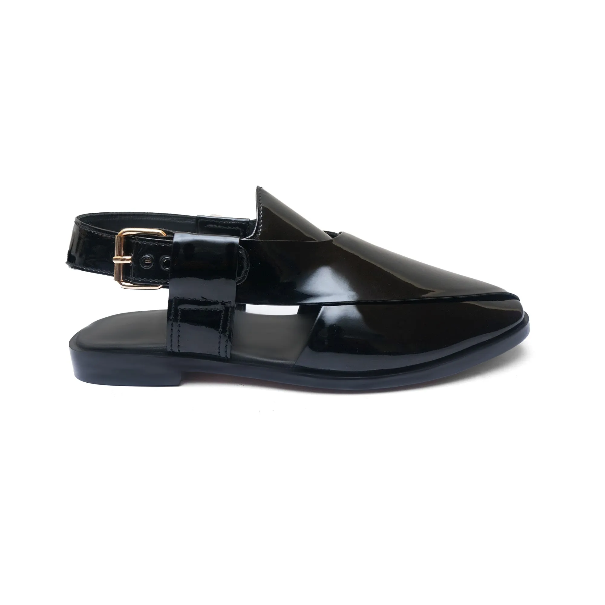 LS Pure Leather Handmade Glossy Peshawari Chappal LS-865