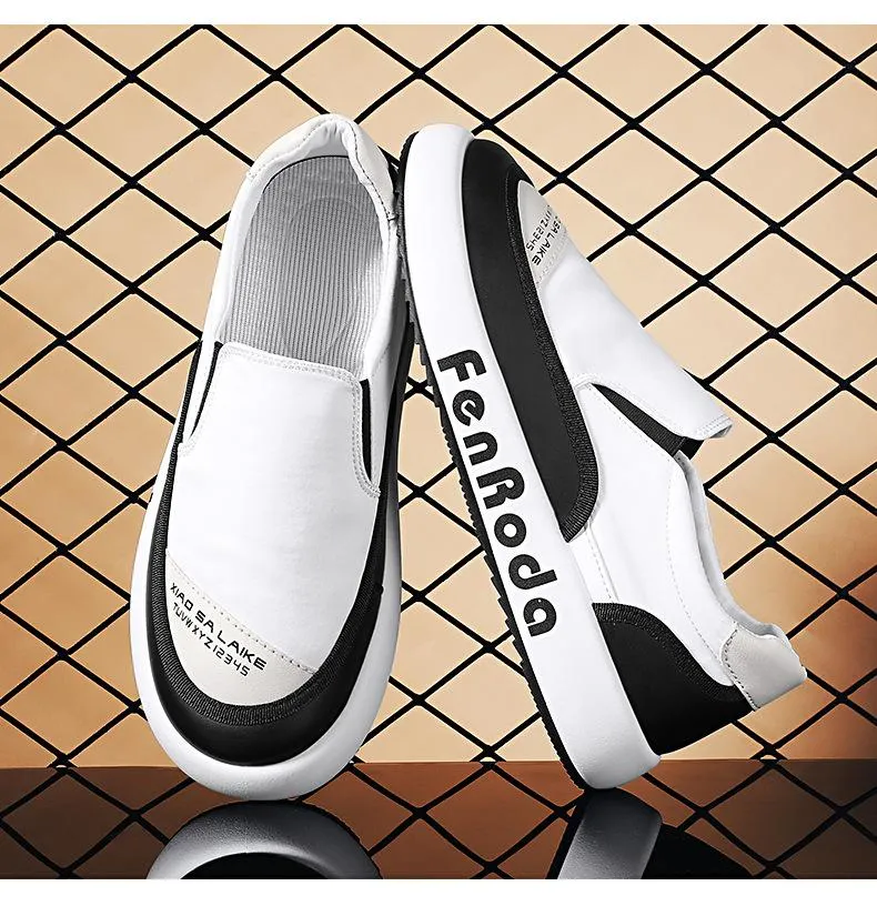 Men's  Athletic Walking Shoes Elastic Fabric Breathable Sneakers