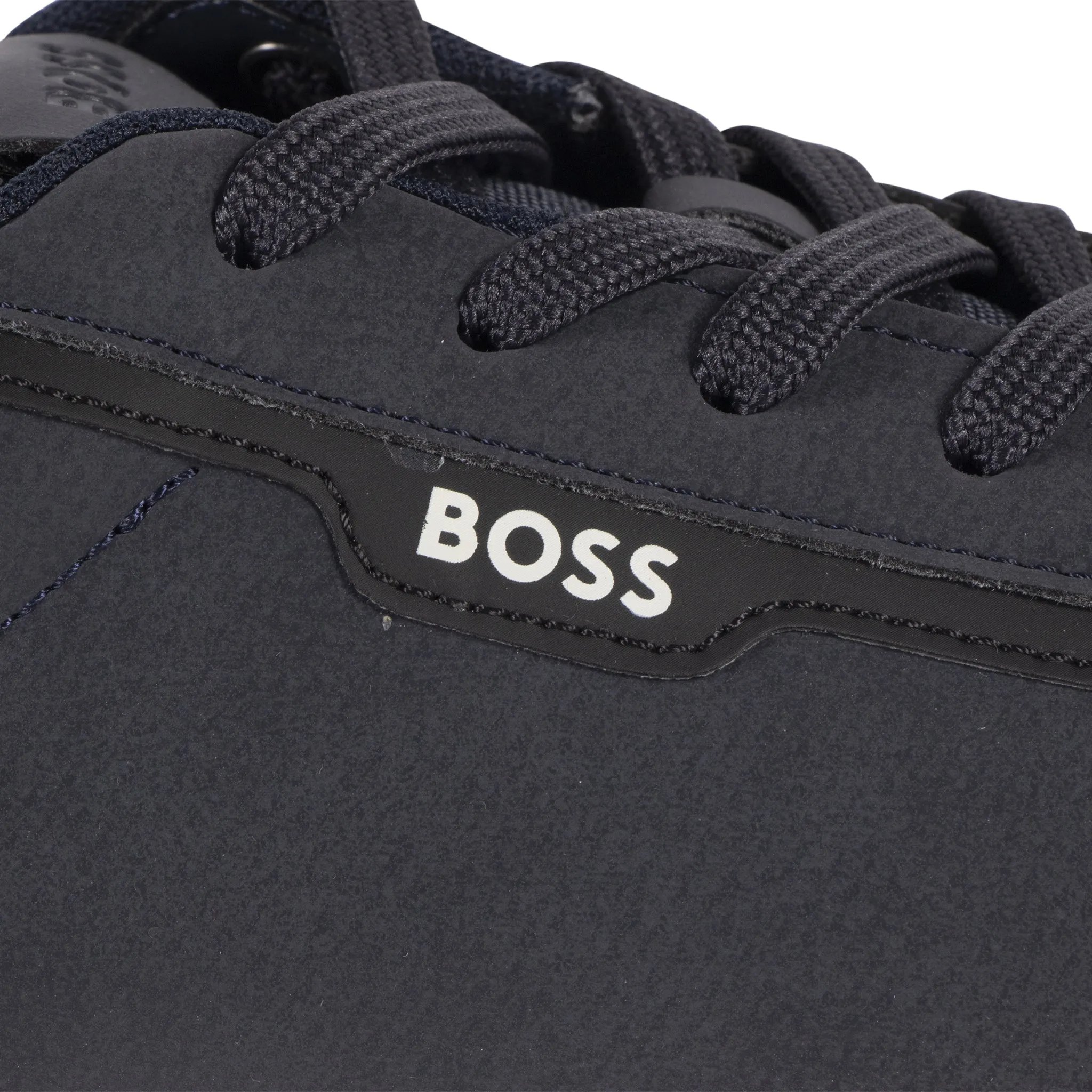 Mens BOSS Dark Blue Rhys_Tenn Trainers