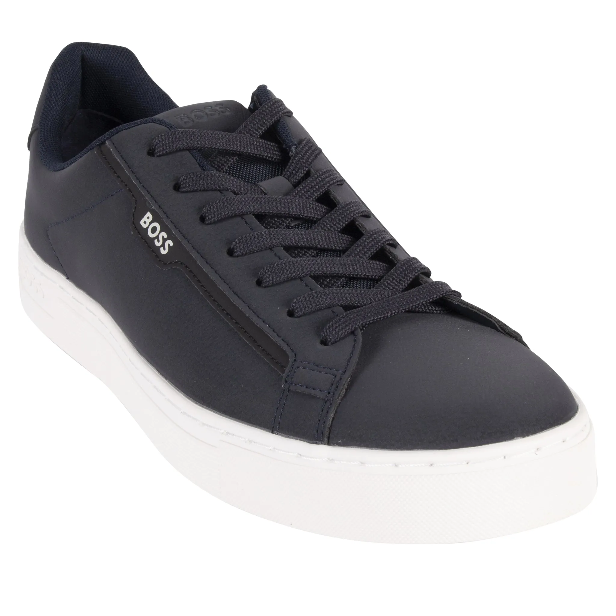 Mens BOSS Dark Blue Rhys_Tenn Trainers