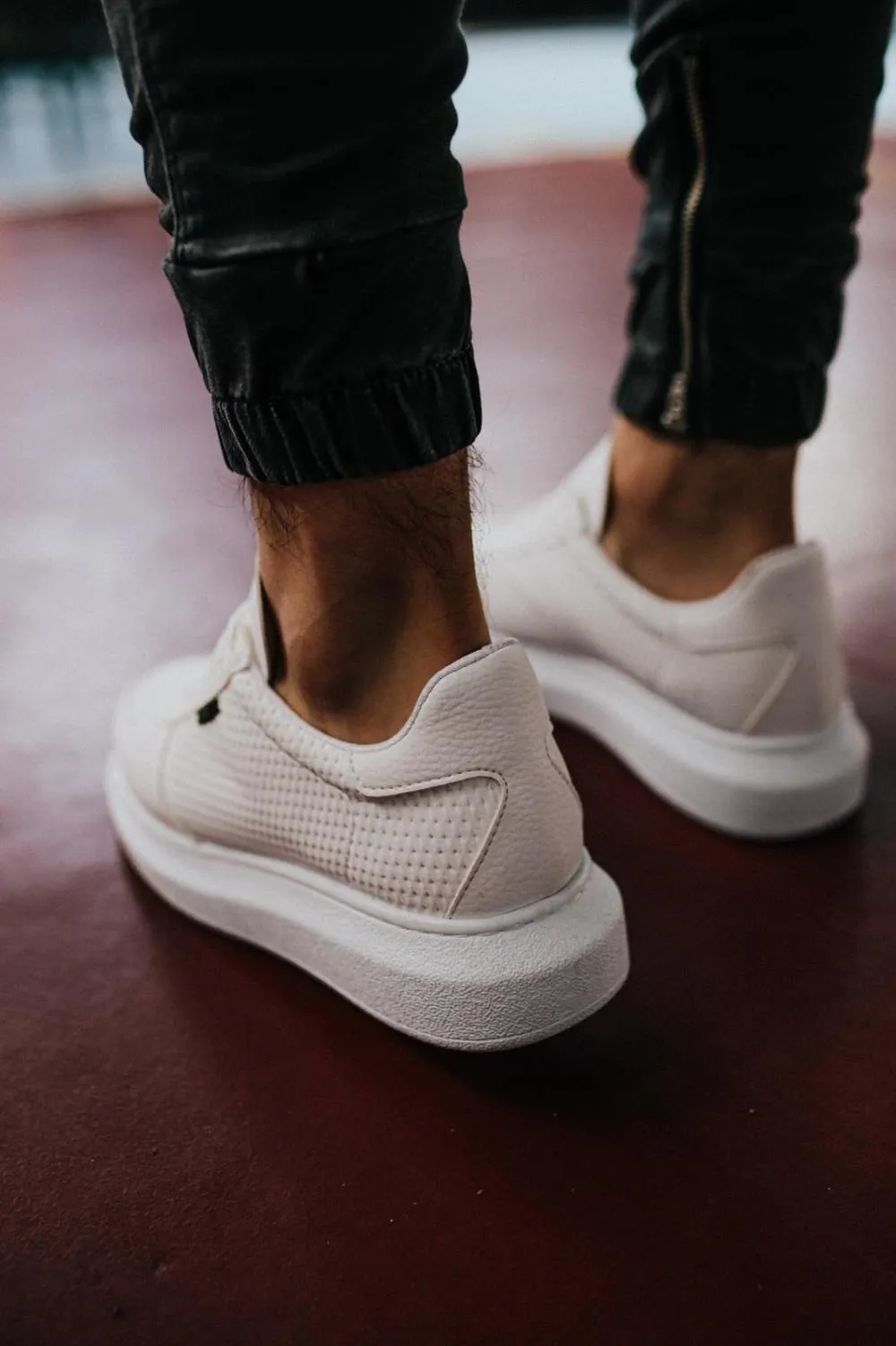 Men's White High Sole Casual Sneaker Sports Shoes