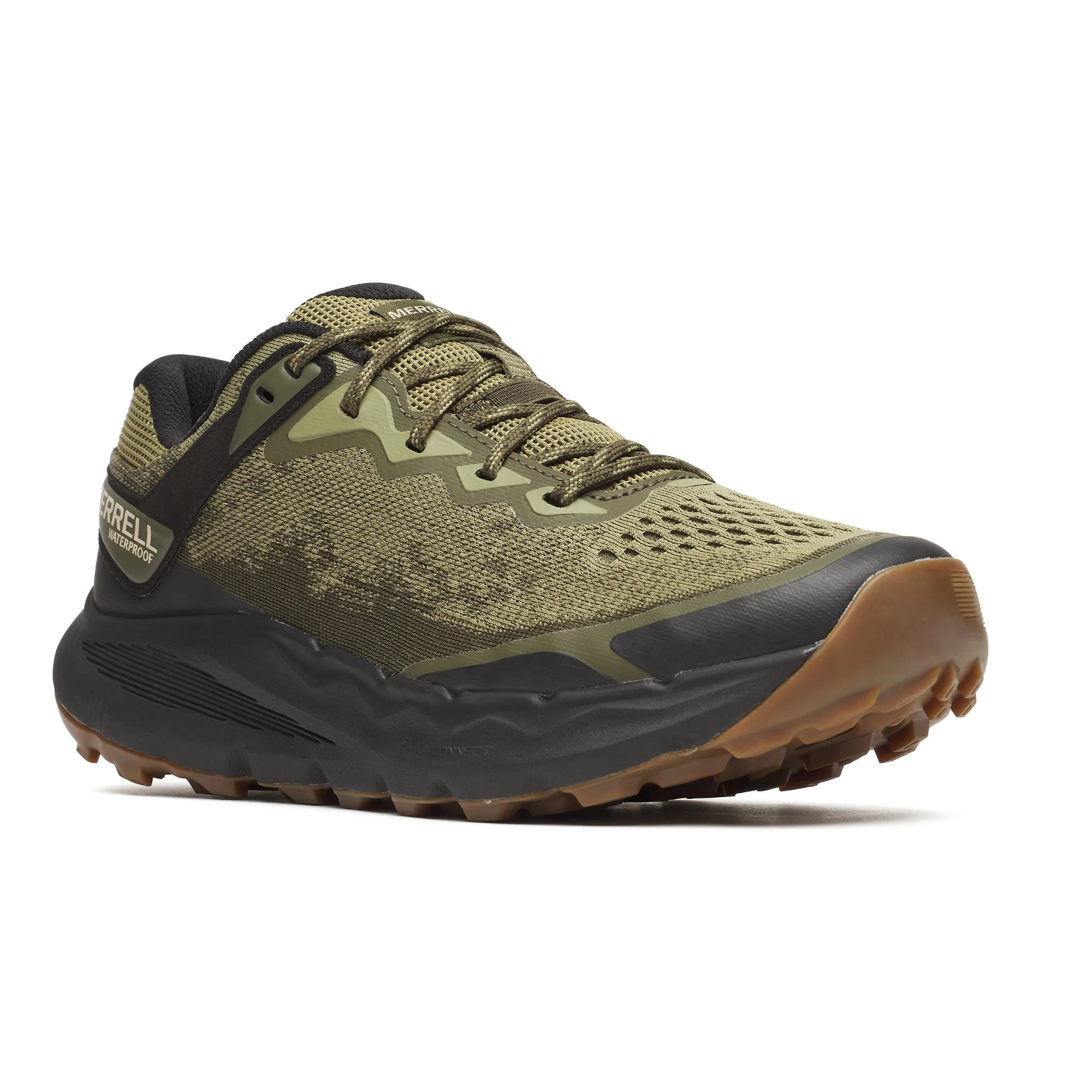 Merrell Men's Nova 4 Vegan Friendly Waterproof Trail Walking/Running Shoes (Drab)