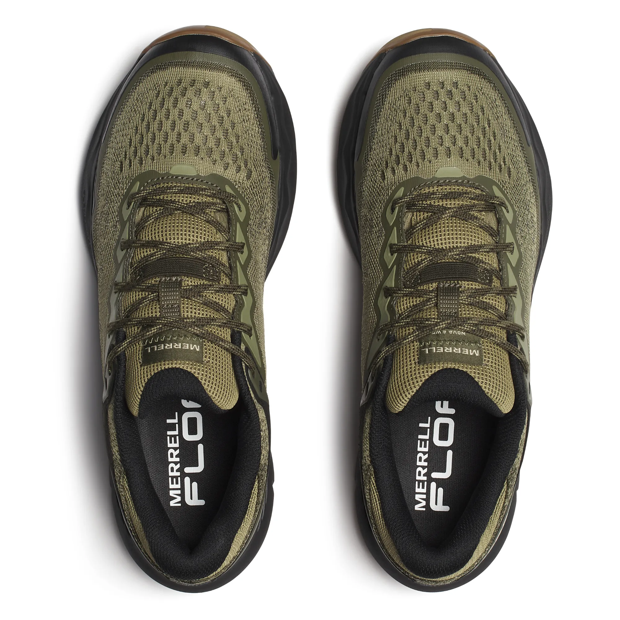 Merrell Men's Nova 4 Vegan Friendly Waterproof Trail Walking/Running Shoes (Drab)