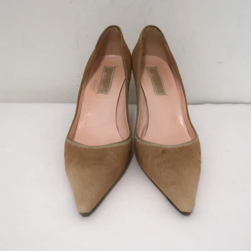 Michael Kors Pumps Beige Ombre Pony Hair Size 8.5 Pointed Toe Heel
