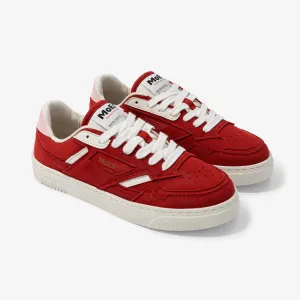 MoEa | GEN9  Apple Vegan Sneakers | Red & Pink Suede