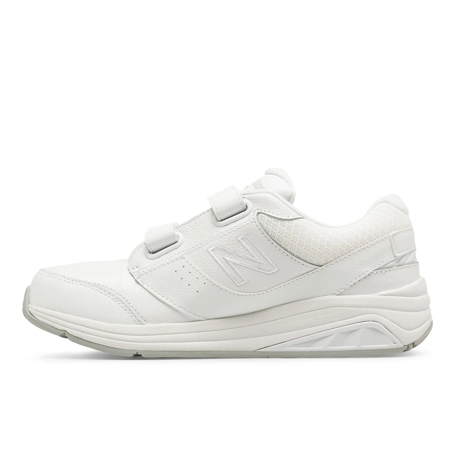New Balance Women's Hook and Loop Leather 928v3 Walking Shoes in WHITE