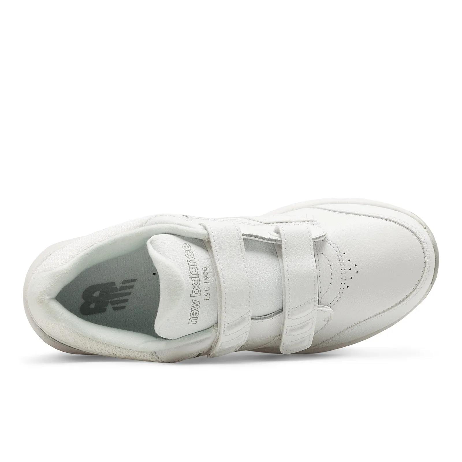 New Balance Women's Hook and Loop Leather 928v3 Walking Shoes in WHITE