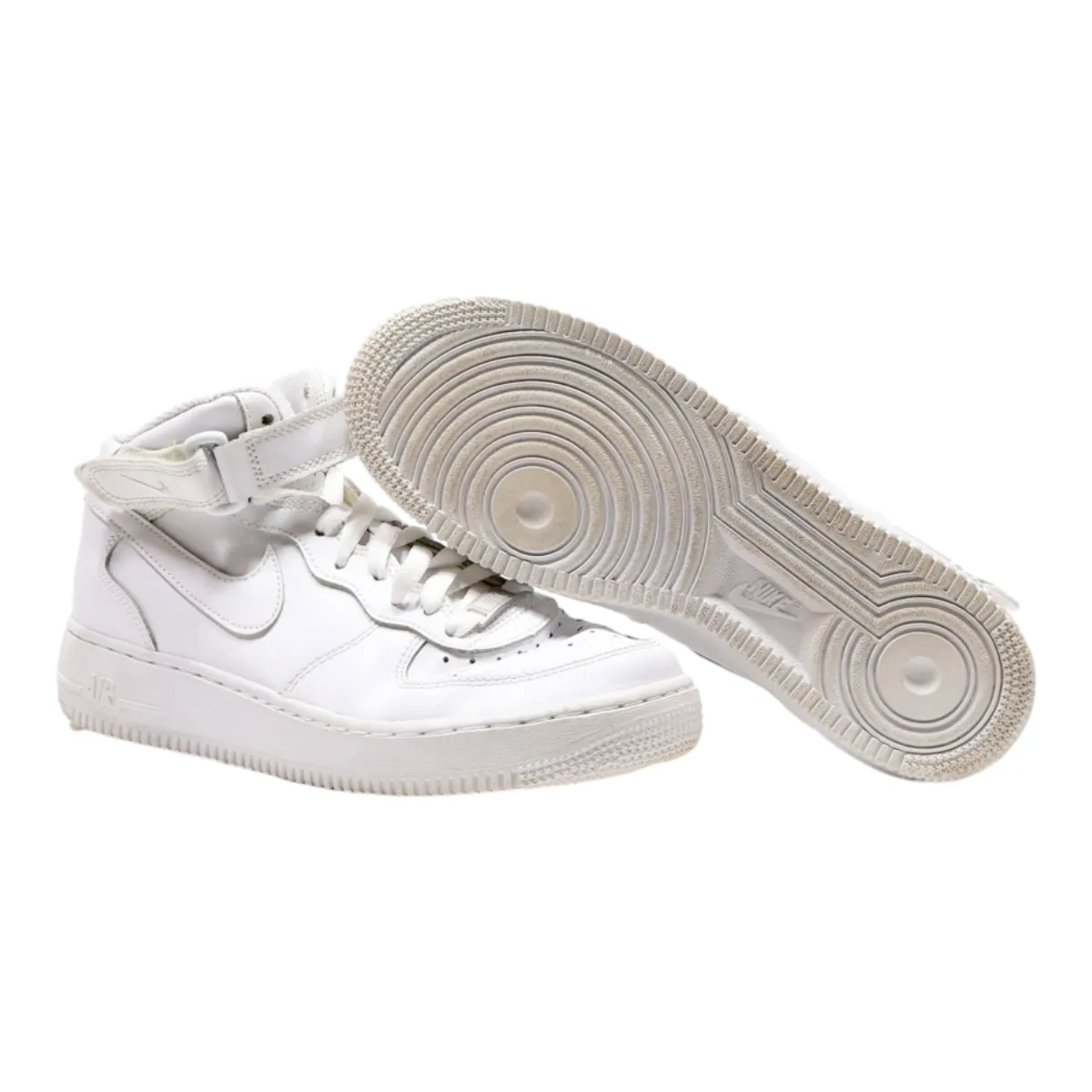 NIKE Air Force 1 2014 High Top Trainers White Leather Girls UK 6