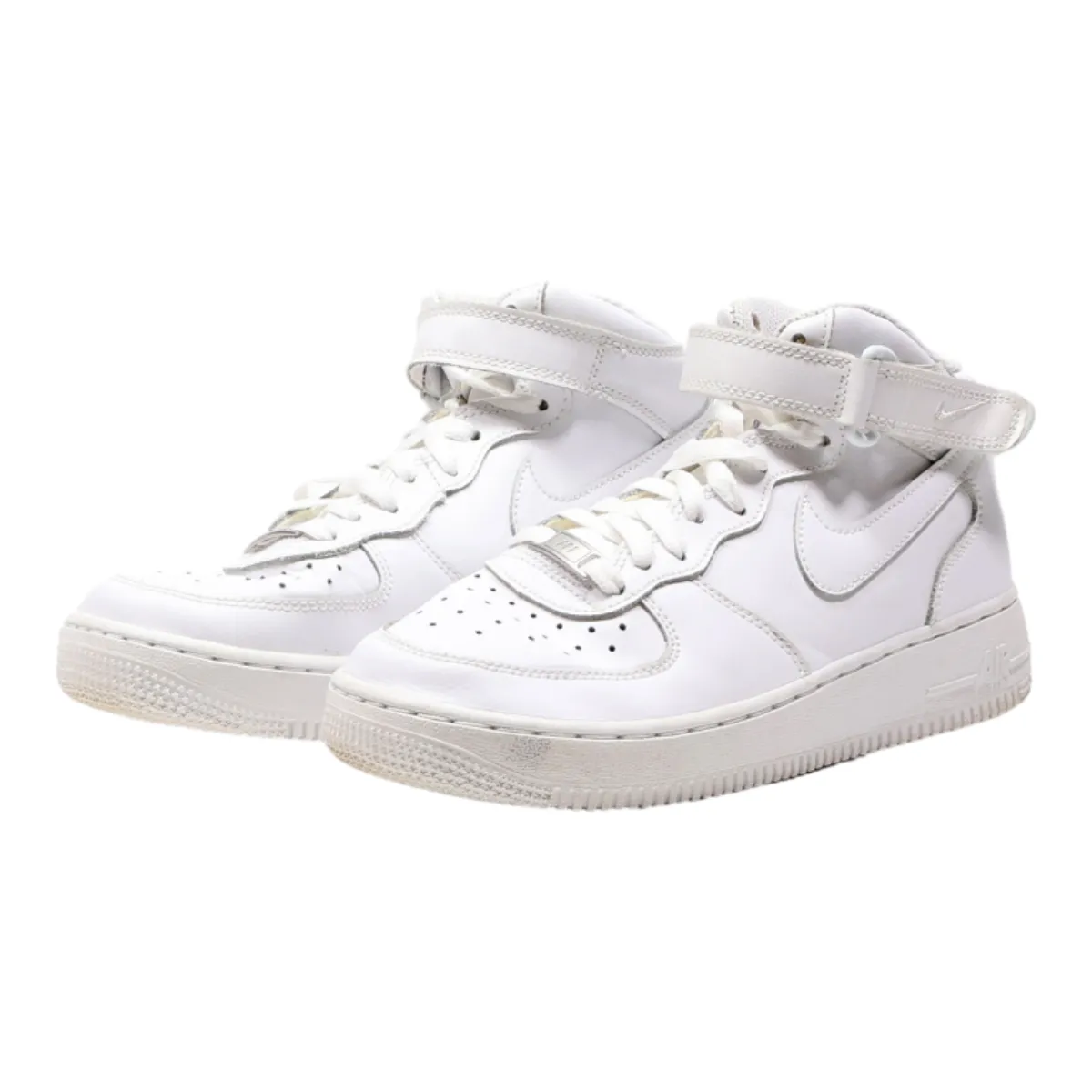 NIKE Air Force 1 2014 High Top Trainers White Leather Girls UK 6