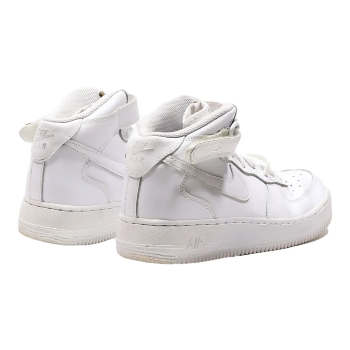 NIKE Air Force 1 2014 High Top Trainers White Leather Girls UK 6