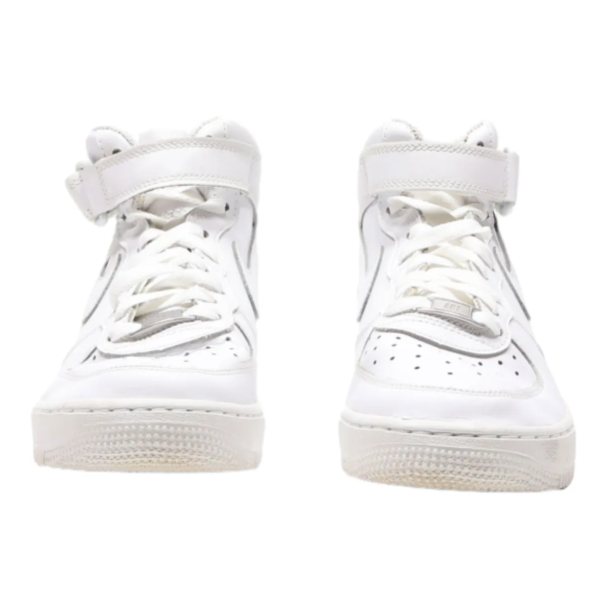 NIKE Air Force 1 2014 High Top Trainers White Leather Girls UK 6