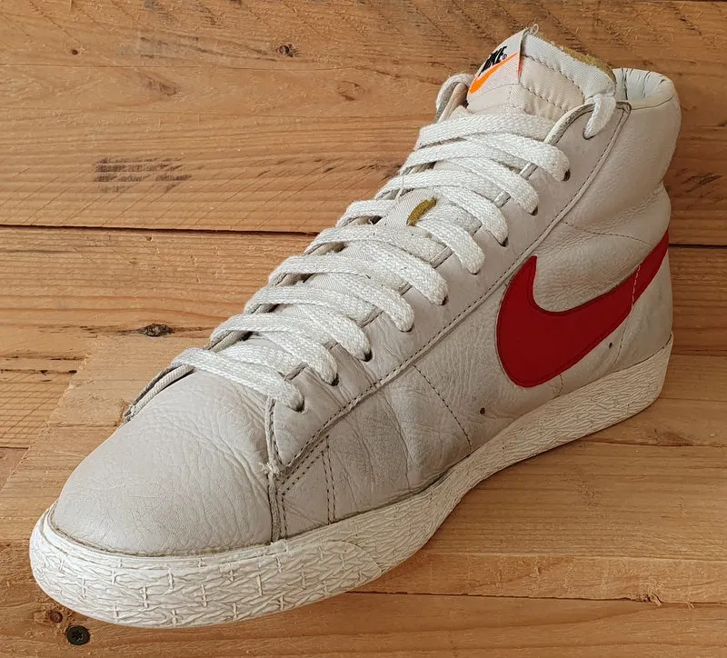 Nike Blazer Premium Mid Leather Trainers UK11/US12/EU46 375722-161 Grey/Red