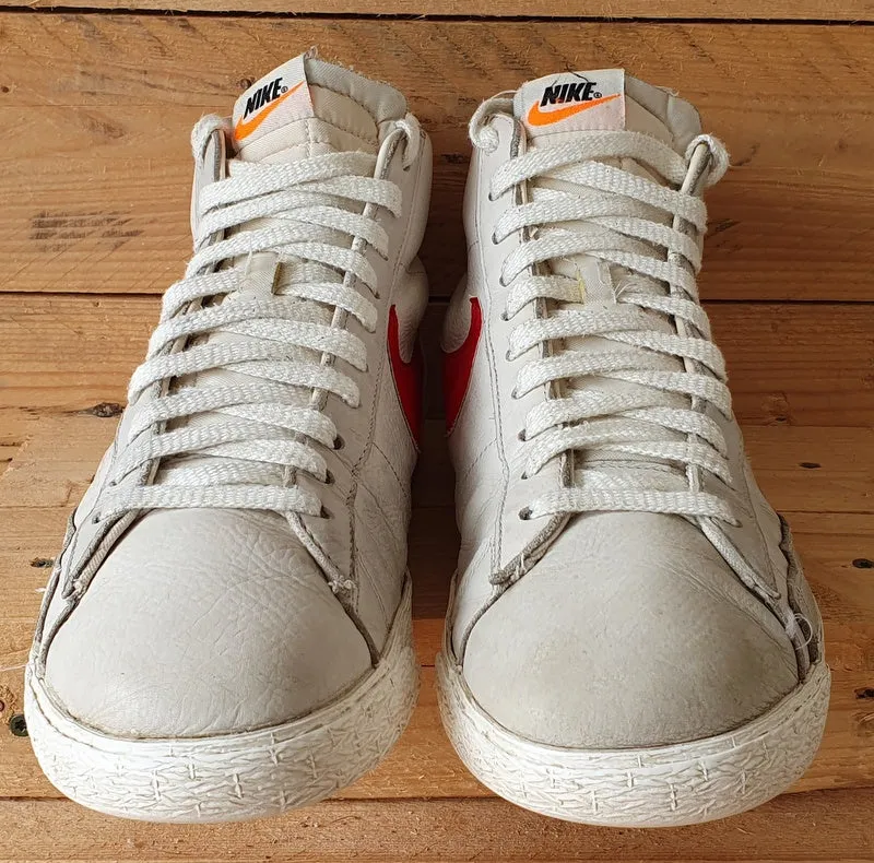 Nike Blazer Premium Mid Leather Trainers UK11/US12/EU46 375722-161 Grey/Red