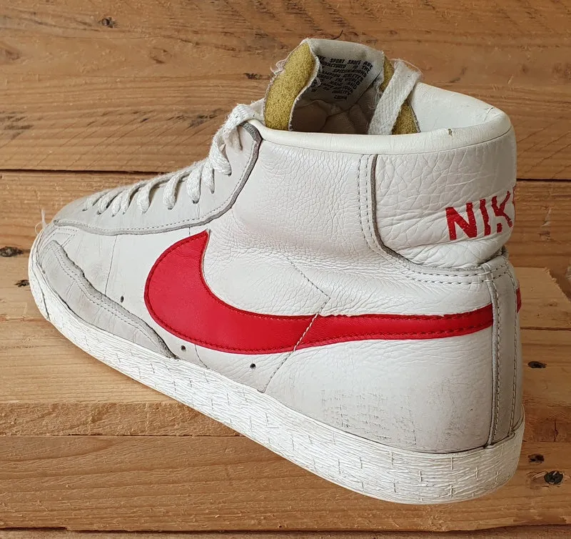 Nike Blazer Premium Mid Leather Trainers UK11/US12/EU46 375722-161 Grey/Red