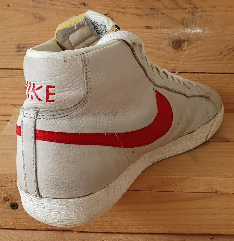 Nike Blazer Premium Mid Leather Trainers UK11/US12/EU46 375722-161 Grey/Red