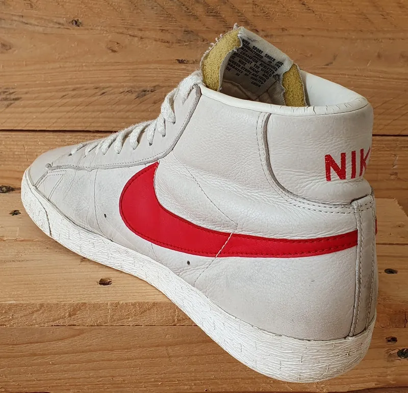Nike Blazer Premium Mid Leather Trainers UK11/US12/EU46 375722-161 Grey/Red