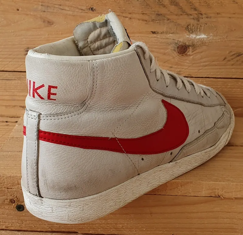 Nike Blazer Premium Mid Leather Trainers UK11/US12/EU46 375722-161 Grey/Red