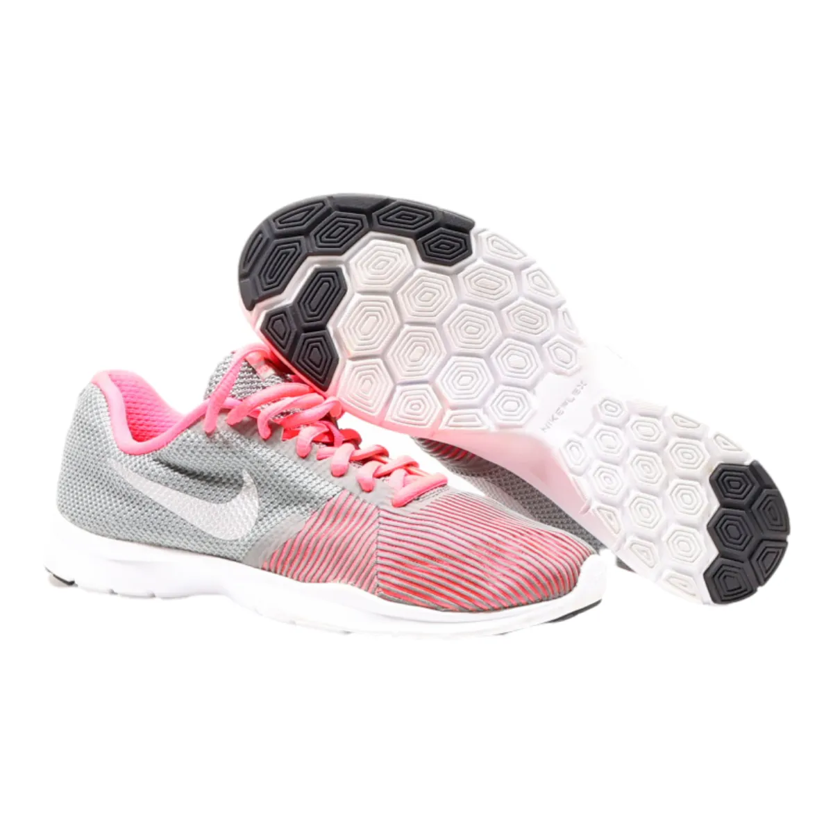 NIKE Low Top Trainers Grey Synthetic Womens UK 4
