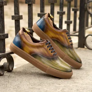 Patina Sneakers For Men and Women, Luxury Leather Sneakers, Plus Size Sneakers