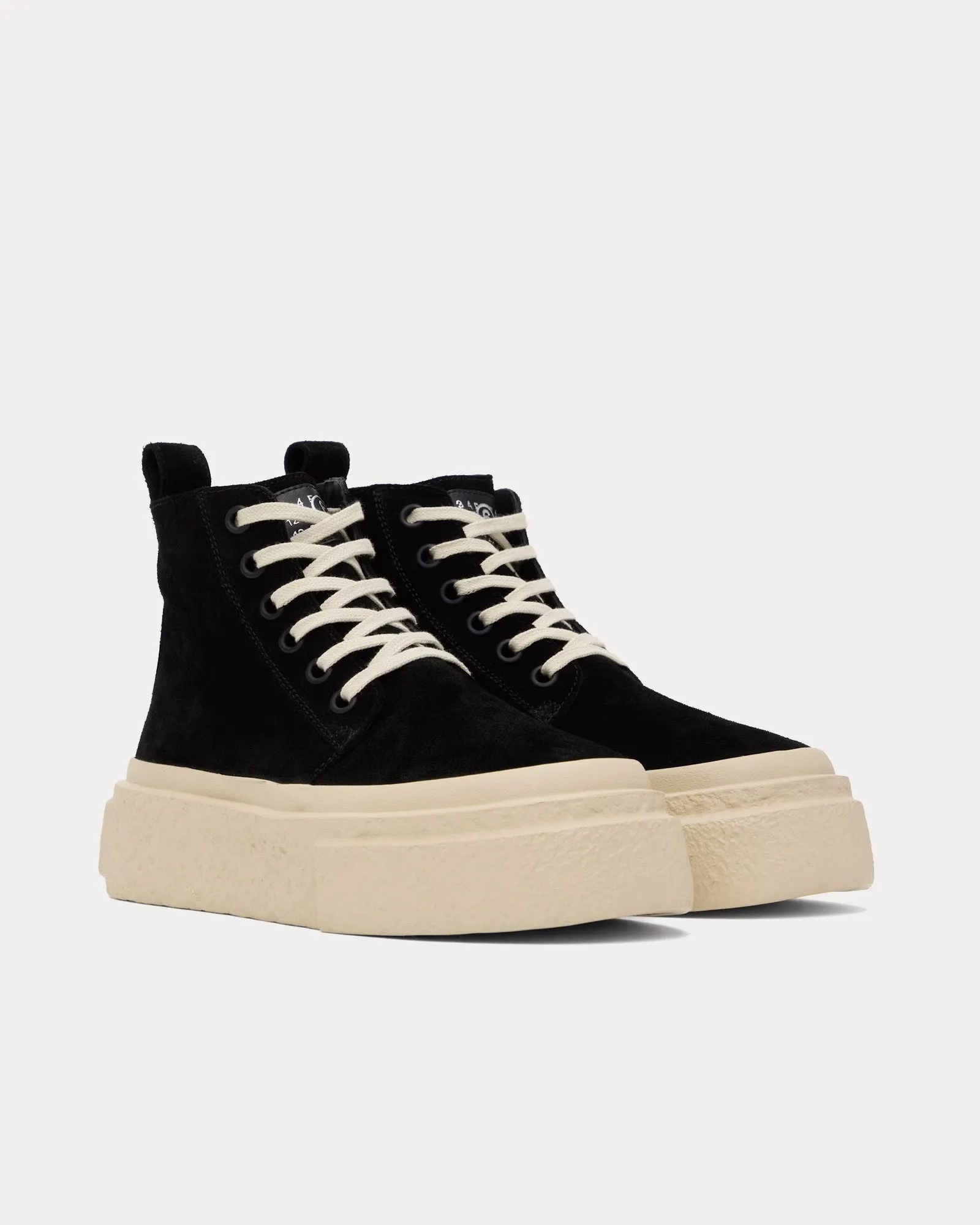Platform Suede Black High Top Sneakers