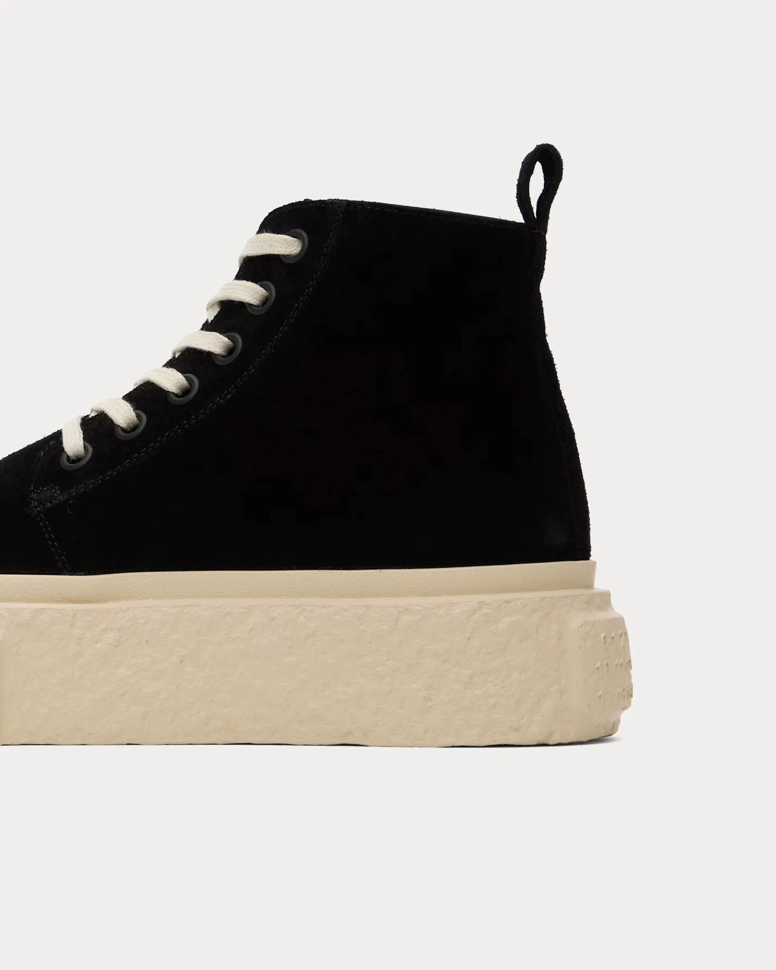 Platform Suede Black High Top Sneakers